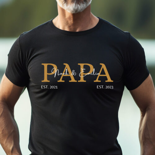 Dad T-Shirt , Personalized With Name , Gift Birth Father'S Day Birthday