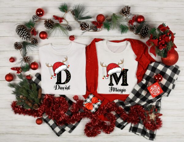 Family Christmas Name Shirt, Monogrammed Family Christmas Shirt, Personalized Christmas Family T-Shirt, Custom Christmas Shirt With Name,