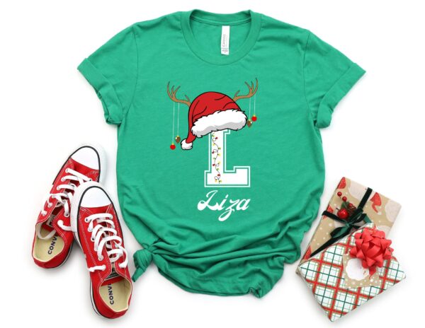 Family Christmas Name Shirt, Monogrammed Family Christmas Shirt, Personalized Christmas Family T-Shirt, Custom Christmas Shirt With Name,