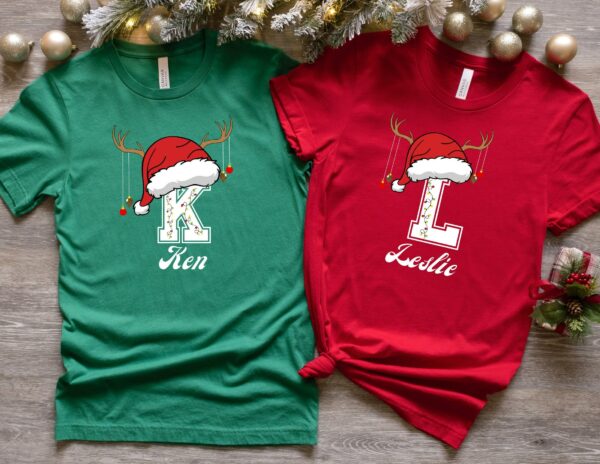 Family Christmas Name Shirt, Monogrammed Family Christmas Shirt, Personalized Christmas Family T-Shirt, Custom Christmas Shirt With Name,