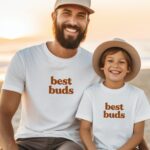 Best Buds Matching Tshirts First Father'S Day Shirt New Dad Gift Fathers Day Matching Shirts Father'S Day Onesie® Retro Father'S Day Gift