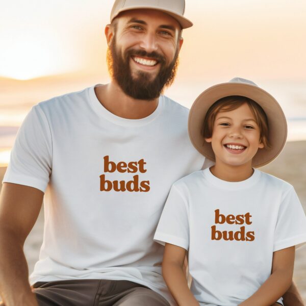 Best Buds Matching Tshirts First Father'S Day Shirt New Dad Gift Fathers Day Matching Shirts Father'S Day Onesie® Retro Father'S Day Gift