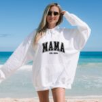 Personalized Mama Est. 2024, Customized Hoodie For Expecting Mothers, Cute New Mother Gift Idea, Pregnancy Announcement Sweatshirt