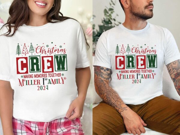 Family Christmas Name Shirt, Monogrammed Family Christmas Shirt, Personalized Christmas Family T-Shirt, Custom Christmas Shirt With Name