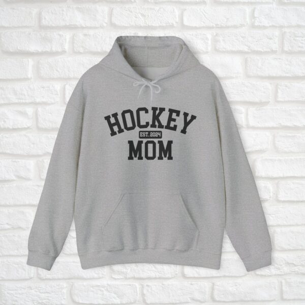 Hockey Mom Hoodie, Custom Hockey Mom Est. 2024, Personalized Sports Mama Hooded Sweatshirt, Game Day Apparel, Gift For Hockey Mom