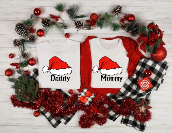 Santa Claus Hat Shirt, Family Christmas Name Shirts, 2025 Noel Thist, Famil Noel Shirt, Custom Family Christmas Shirt, Matching Family Tees