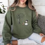 Christmas Snowman Sweatshirt, Christmas Dog Sweater, Snowman Shirt, Chrimbo Gift Tshirt, Christmas Crewneck Jumper, Xmas Shirts For Women