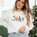 Bunny Christmas Sweatshirt, Cute Rabbit Shirt, Christmas Rabbit Gift Shirt, Rabbit Lover Shirt, Christmas Animal Shirts, Christmas Gift Tees