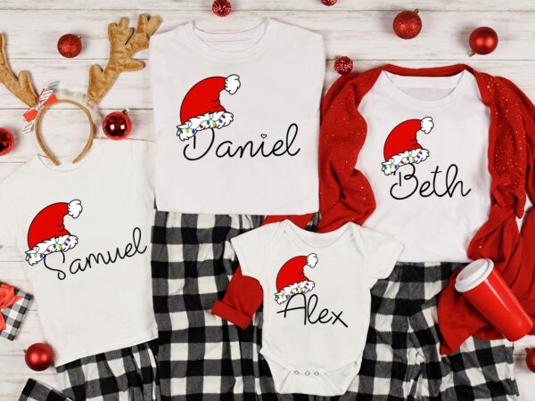 Family Matching Christmas Shirts, Family Christmas Shirt, Matching Xmas Tees, Custom Christmas Tee, Personalized Name Christmas Family Shirt